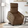 Image de vidaXL Fauteuil inclinable de massage électrique Marron Tissu