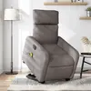 Image de vidaXL Fauteuil inclinable de massage électrique Taupe Tissu