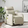 Image de vidaXL Fauteuil de massage inclinable électrique crème similicuir
