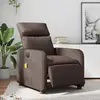Image de vidaXL Fauteuil de massage inclinable électrique marron similicuir