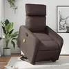 Image de vidaXL Fauteuil inclinable de massage Marron Similicuir