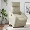 Image de vidaXL Fauteuil inclinable électrique crème similicuir