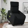 Image de vidaXL Fauteuil inclinable de massage électrique noir similicuir
