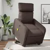 Image de vidaXL Fauteuil inclinable de massage électrique marron similicuir