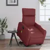 Image de vidaXL Fauteuil inclinable de massage électrique rouge bordeaux
