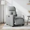 Image de vidaXL Fauteuil inclinable électrique Gris clair Tissu