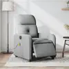 Image de vidaXL Fauteuil de massage inclinable électrique gris clair tissu