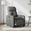 Image de vidaXL Fauteuil inclinable de massage électrique gris foncé tissu