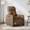 Image de vidaXL Fauteuil inclinable de massage électrique marron tissu