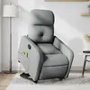 Image de vidaXL Fauteuil de massage inclinable Gris clair Tissu