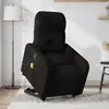 Image de vidaXL Fauteuil de massage inclinable Noir Tissu