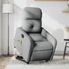 Image de vidaXL Fauteuil inclinable de massage électrique Gris clair Tissu