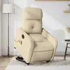 Image de vidaXL Fauteuil inclinable de massage électrique Crème Tissu