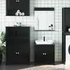 Image de vidaXL Meubles de salle de bain 3 pcs BERG noir bois de pin massif