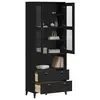 Image de vidaXL Buffet VIKEN noir 80x40x200 cm bois massif de pin