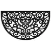 Image de vidaXL Tapis de porte demi-rond 45x75 cm caoutchouc