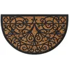 Image de vidaXL Tapis de porte demi-rond 45x75 cm caoutchouc et fibre de coco