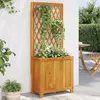 Image de vidaXL Jardinière avec treillis 55x29,5x132 cm bois massif d'acacia