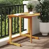 Image de vidaXL Table pliable de balcon 90x60x72 cm bois d'acacia solide