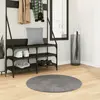 Image de vidaXL Tapis HUARTE à poils courts doux et lavable anthracite Ø 80 cm