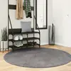 Image de vidaXL Tapis HUARTE à poils courts doux et lavable anthracite Ø 160 cm