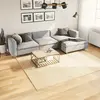 Image de vidaXL Tapis HUARTE à poils courts doux et lavable crème 240x240 cm