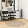 Image de vidaXL Tapis HUARTE à poils courts doux et lavable sable Ø 100 cm