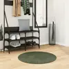 Image de vidaXL Tapis HUARTE à poils courts doux et lavable vert forêt Ø 80 cm
