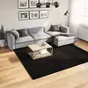 Image de vidaXL Tapis HUARTE à poils courts doux et lavable noir 240x240 cm