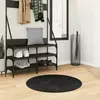Image de vidaXL Tapis HUARTE à poils courts doux et lavable noir Ø 80 cm