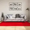 Image de vidaXL Tapis HUARTE à poils courts doux et lavable rouge 140x200 cm