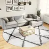 Image de vidaXL Tapis shaggy à poils longs moderne crème et noir Ø 280 cm
