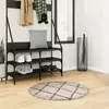 Image de vidaXL Tapis shaggy à poils longs moderne beige et anthracite Ø 80 cm
