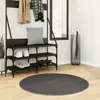 Image de vidaXL Tapis IZA poils courts style scandinave anthracite Ø 100 cm