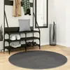 Image de vidaXL Tapis IZA poils courts style scandinave anthracite Ø 120 cm