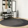 Image de vidaXL Tapis IZA poils courts style scandinave anthracite Ø 200 cm