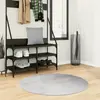 Image de vidaXL Tapis IZA poils courts style scandinave gris Ø 100 cm