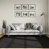 Image de vidaXL Tapis OVIEDO à poils courts noir 200x200 cm