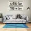 Image de vidaXL Tapis OVIEDO à poils courts turquoise 120x120 cm