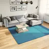 Image de vidaXL Tapis OVIEDO à poils courts turquoise 240x240 cm