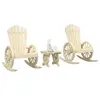 Image de vidaXL Salon de jardin 3 pcs bois de sapin massif