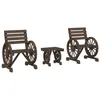 Image de vidaXL Salon de jardin 3 pcs bois de sapin massif