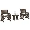 Image de vidaXL Salon de jardin 3 pcs bois de sapin massif