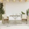 Image de vidaXL Ensemble de bistro 3 pcs avec coussins beige résine tressée