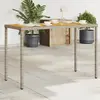 Image de vidaXL Table de jardin avec dessus en bois d'acacia gris 115x54x74 cm
