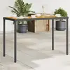 Image de vidaXL Table de jardin avec dessus en bois d'acacia noir 115x54x74 cm