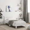Image de vidaXL Cadre de lit sans matelas avec tête de lit blanc 100x200 cm