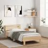 Image de vidaXL Cadre de lit sans matelas avec tête de lit 100x200 cm