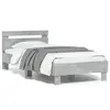 Image de vidaXL Cadre de lit sans matelas avec tête de lit gris béton 75x190 cm