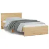 Image de vidaXL Cadre de lit sans matelas avec tête de lit 100x200 cm